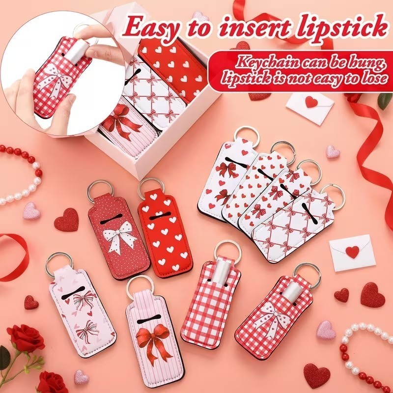 20pcs Coquette Bow Lipstick Holder Keychain for Lipstick/Lip gloss – Girlfriend
