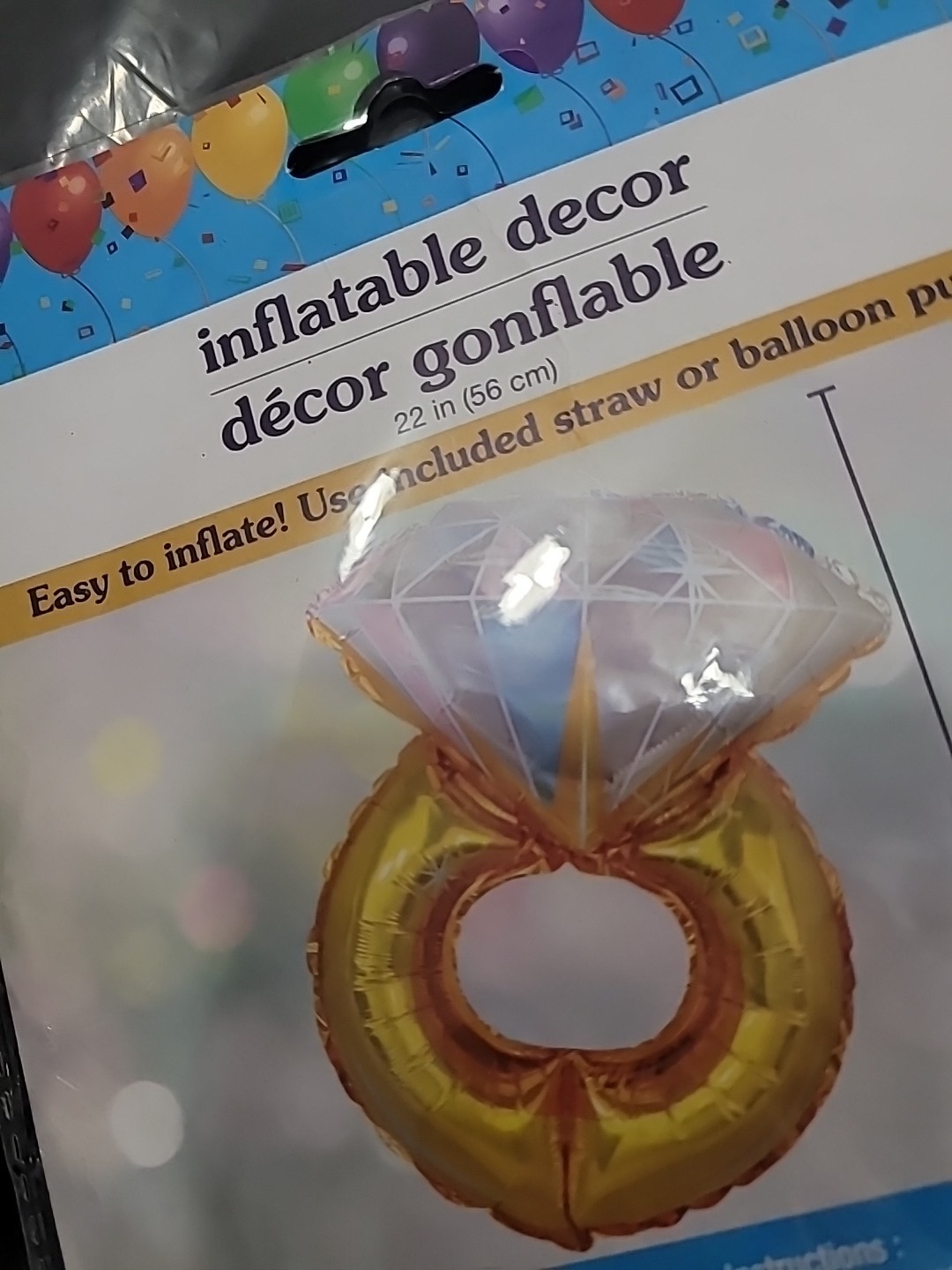 Gold And Black Party Ballons, Tablecover And Inflatable Ring