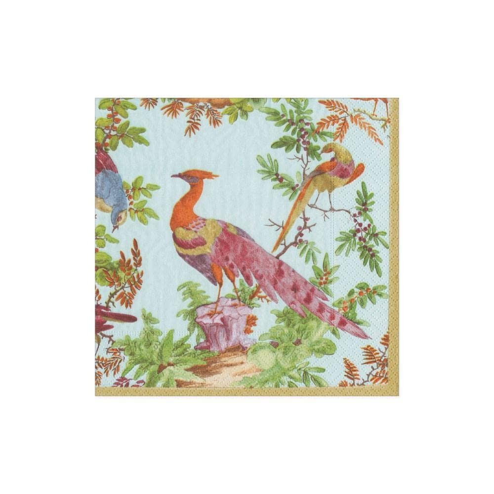 20 PCS Chelsea Birds Paper Cocktail Napkins Celadon Dinner Party Decor Supply