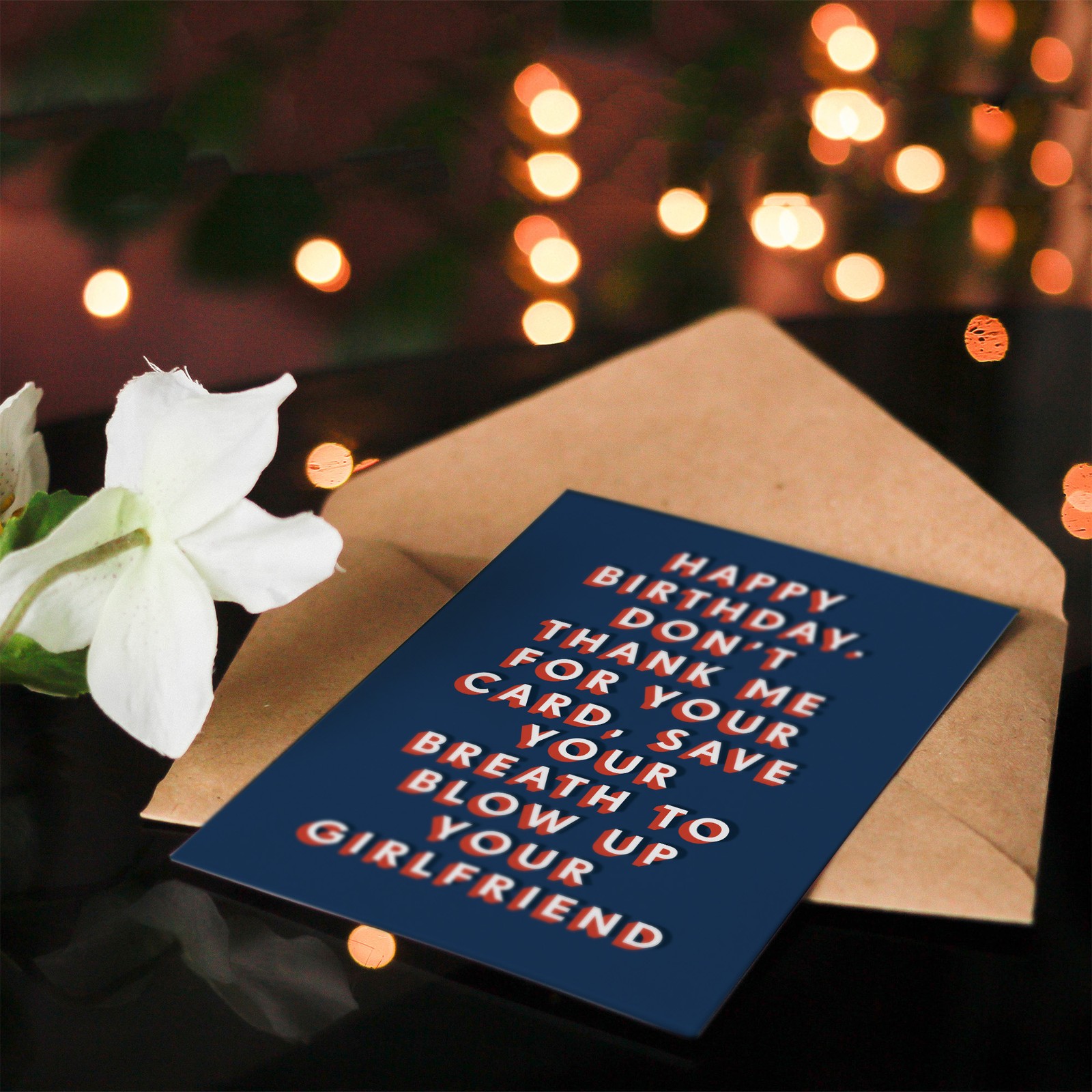 Save Breath Blow Up Your Girlfriend Adult Humour Birthday Card