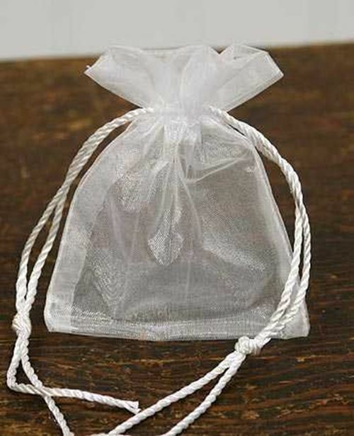 Factory Direct Craft Package of 48 White Sheer Organza Favor Bags