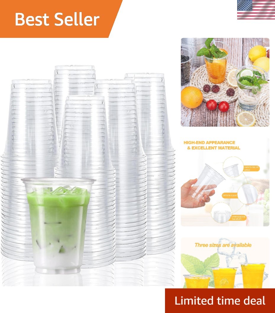 12 Ounce BPA-Free Disposable Plastic Cups – 100 Pack for Effortless Entertaining
