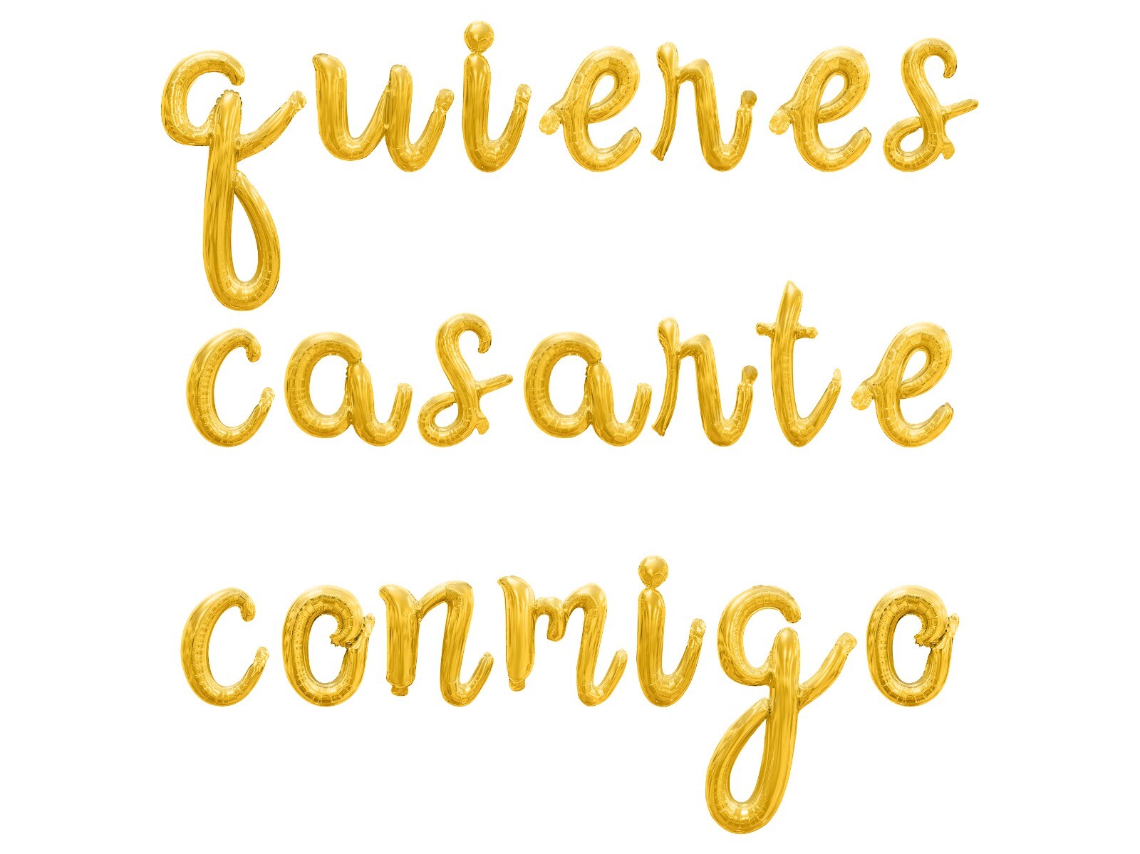 QUIERES CASARTE CONMIGO Cursive Letter Balloon Banner Propsal Party Decorations