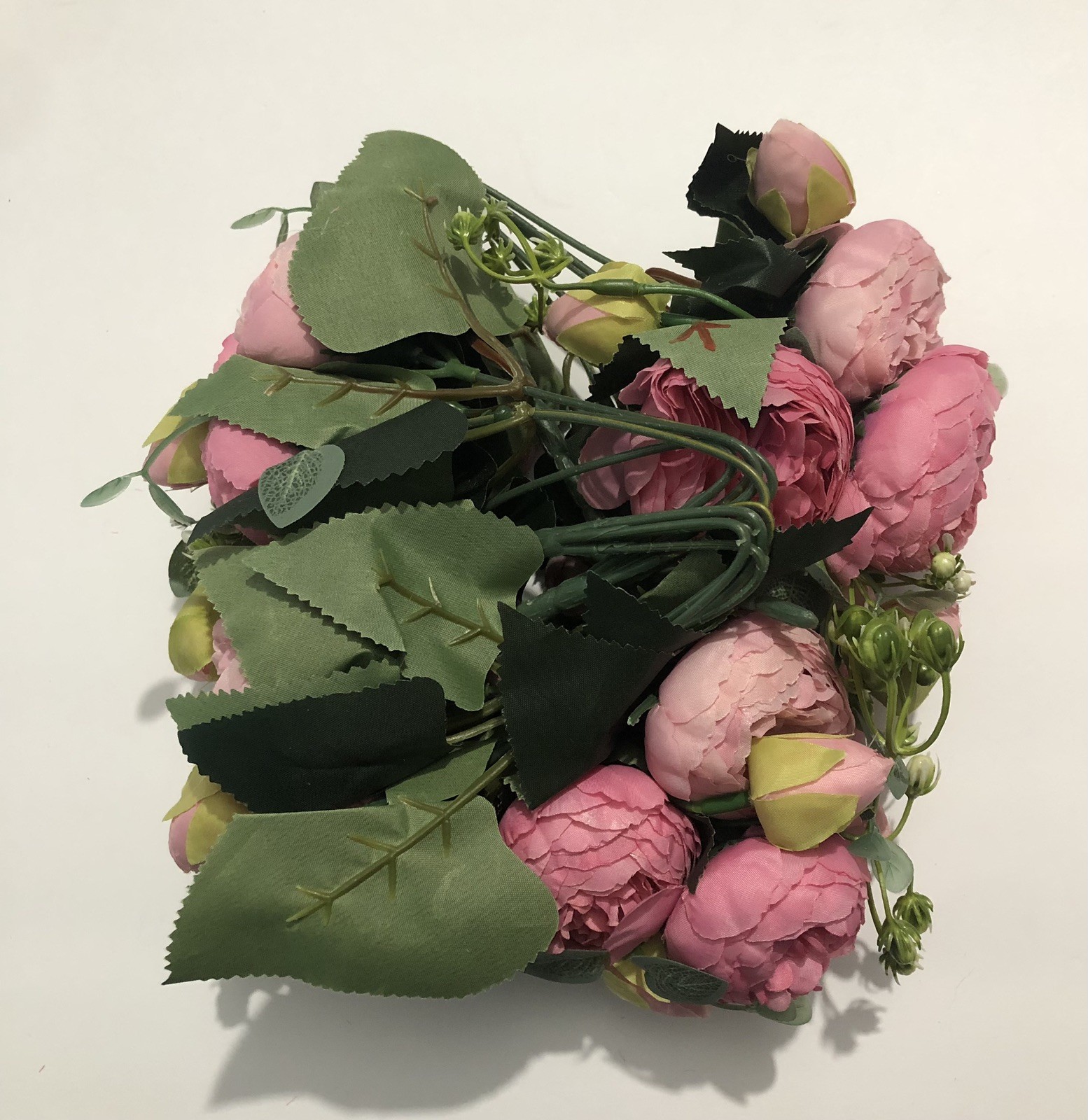 Fake Artificial Pink Roses & Stems Flowers Baby Shower Party Wedding EB1D24