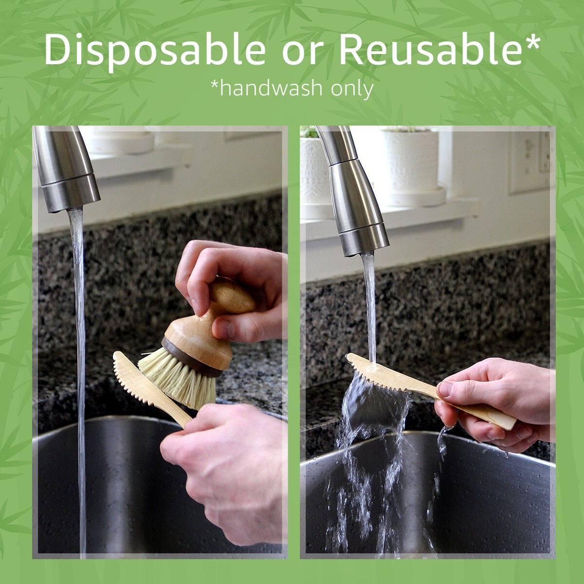 Ibambo 100% Bamboo Knives – 100 Compostable Knives, Disposable or Reusable