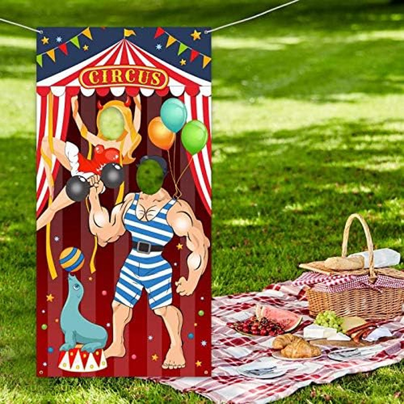 Carnival Circus Party Decoration Carnival Photo Door Banner Backdrop Props, Larg