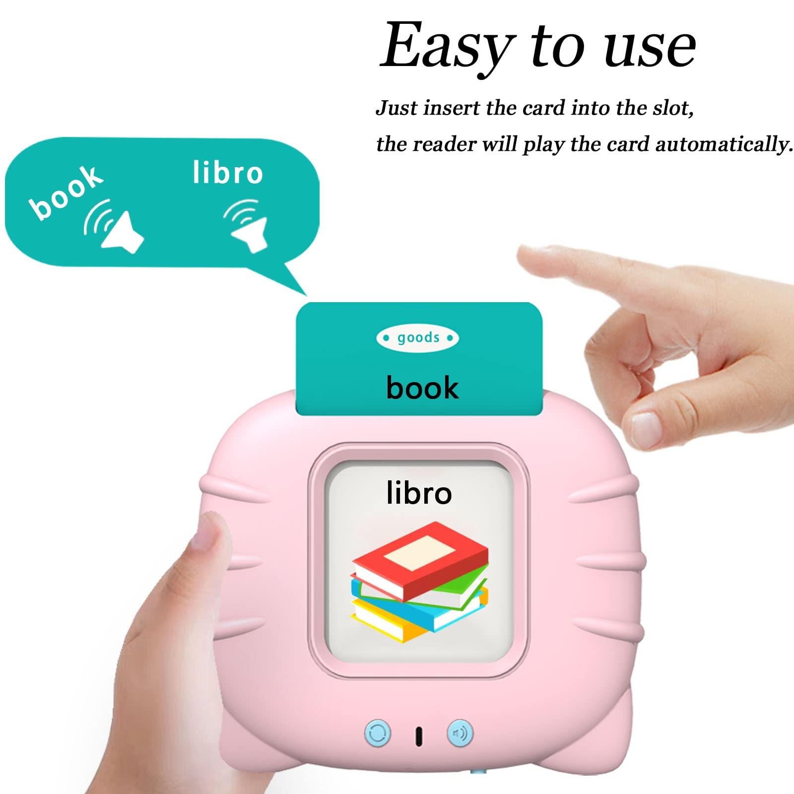 Startcan Spanish & English Talking Flash Cards for Toddlers 1 2 3 4 5 6, Audible