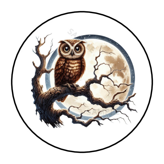 30 Owl stickers labels tags envelope seals party favors Halloween