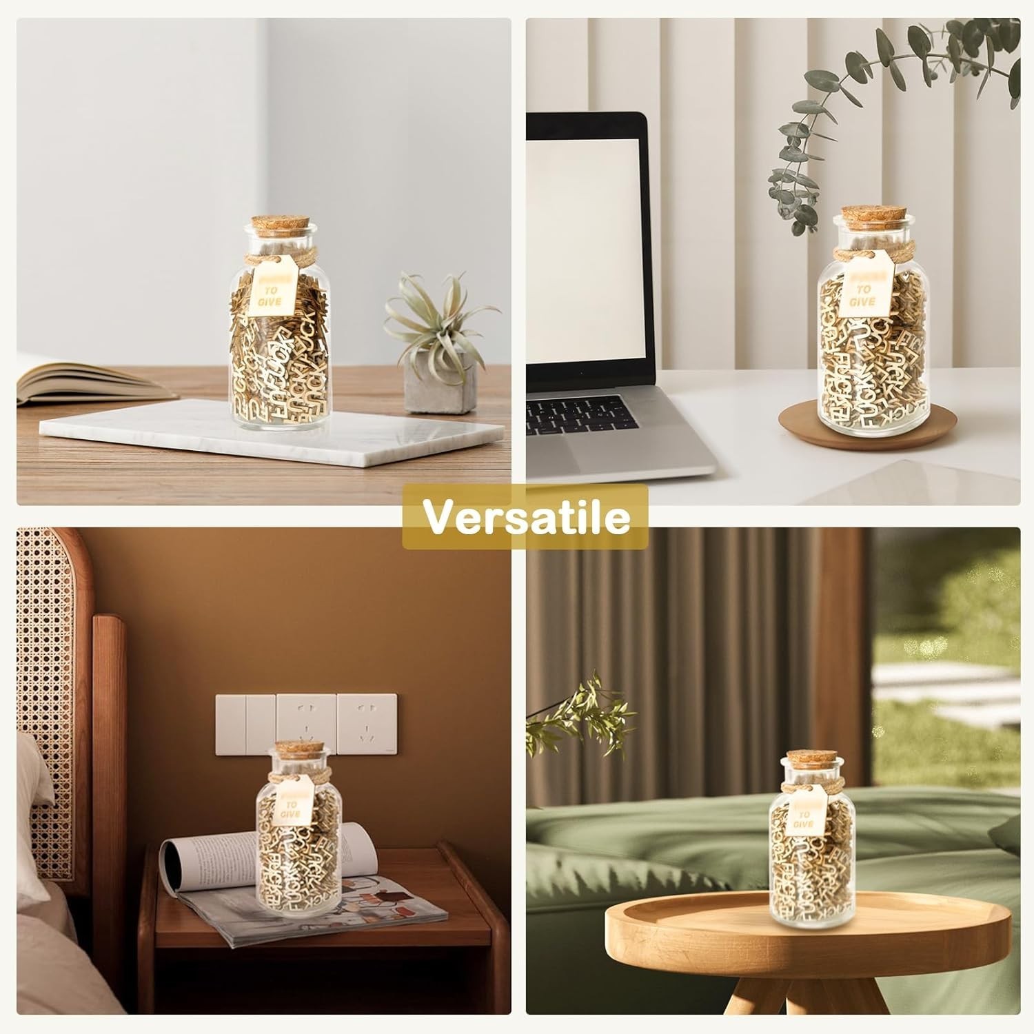 Eco-Friendly F**k Gift Jar with 200 Wooden Letters – Perfect for Any Occasion