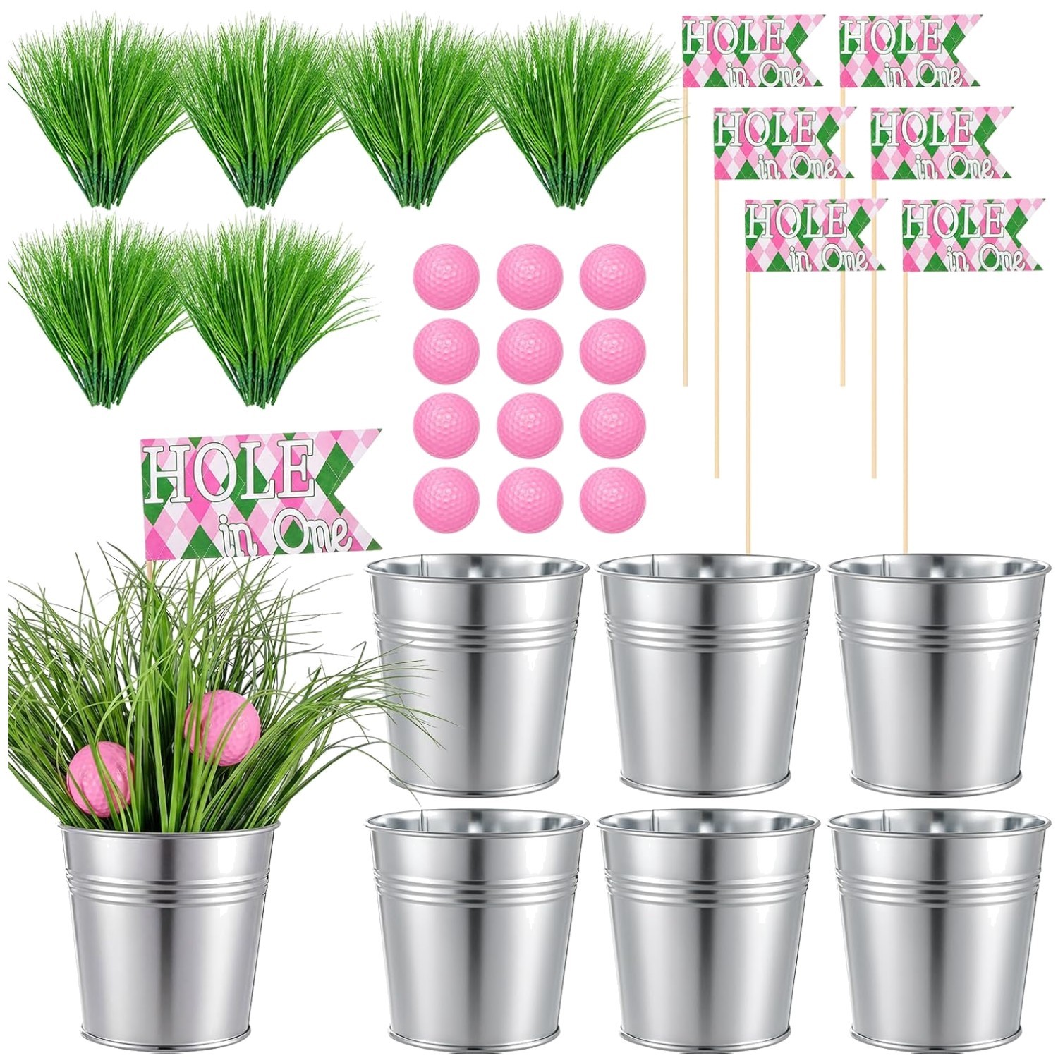 6 Set Golf Party Table Decorations Kit Includes 6