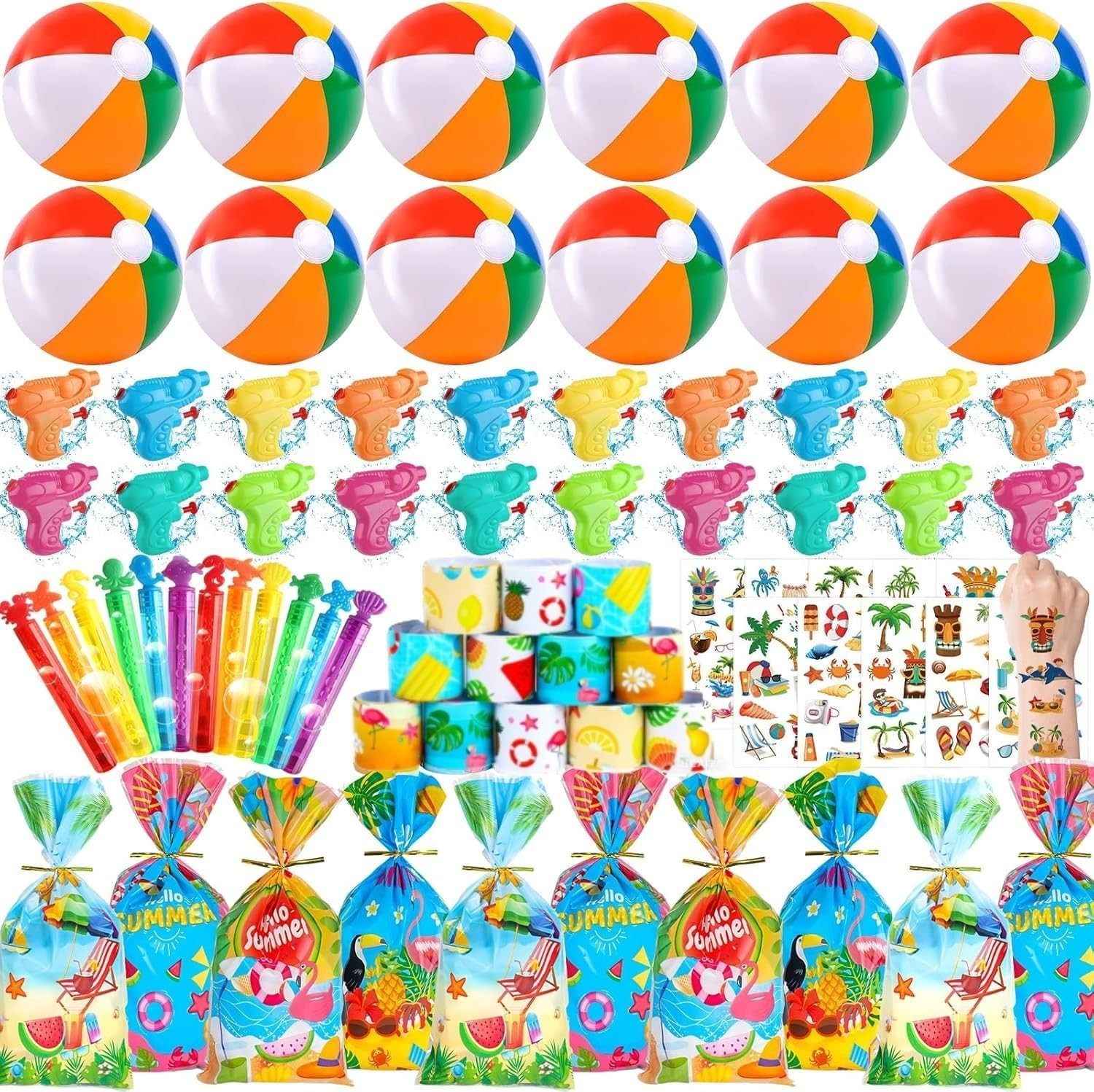 Beach Pool Party Favors Bulk, 24 Pack Summer Party Favors with Beach Balls Sl…