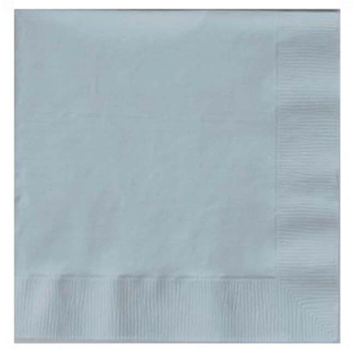 50 Plain Solid Colors Beverage Cocktail Napkins Paper – Silver