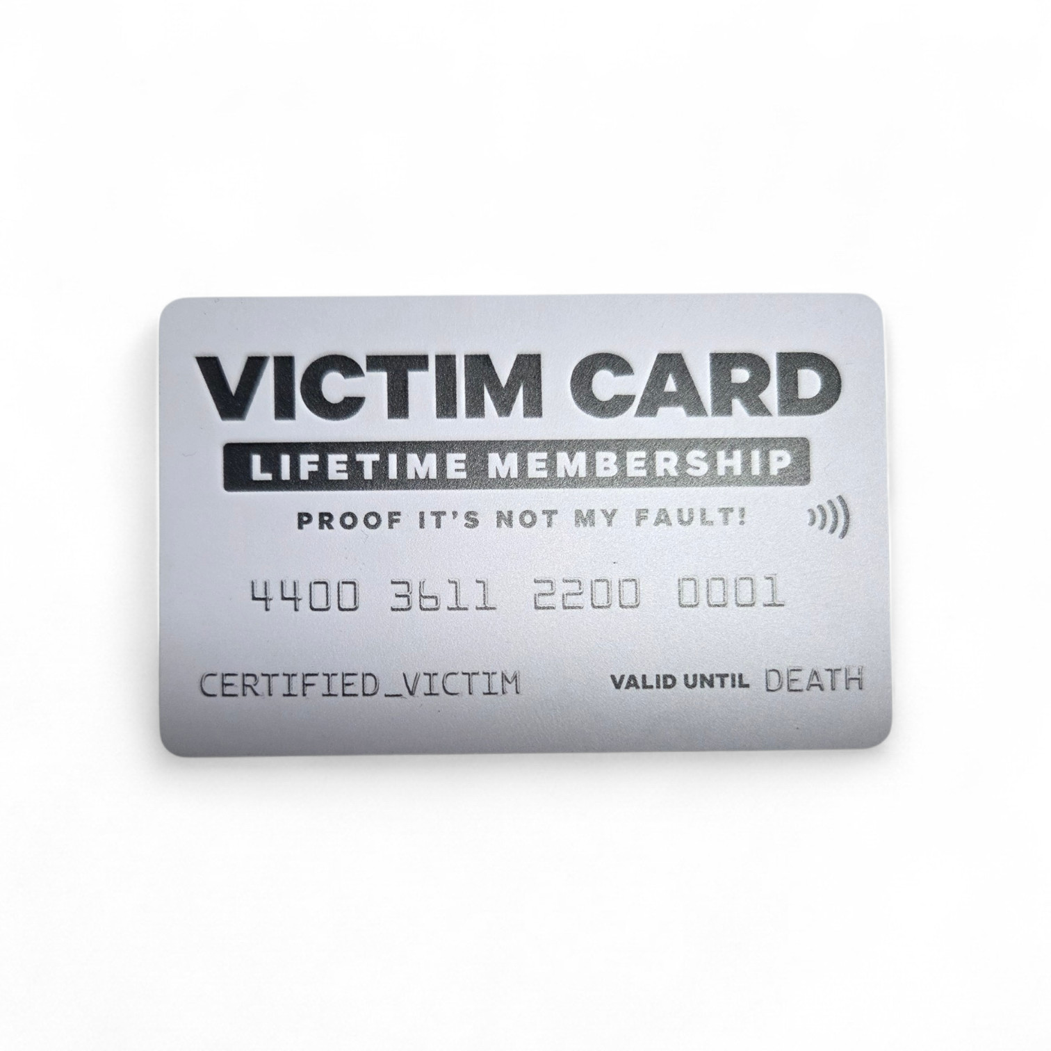 Victim Card – Plastic Gag Gift Novelty Joke Prank Funny Card