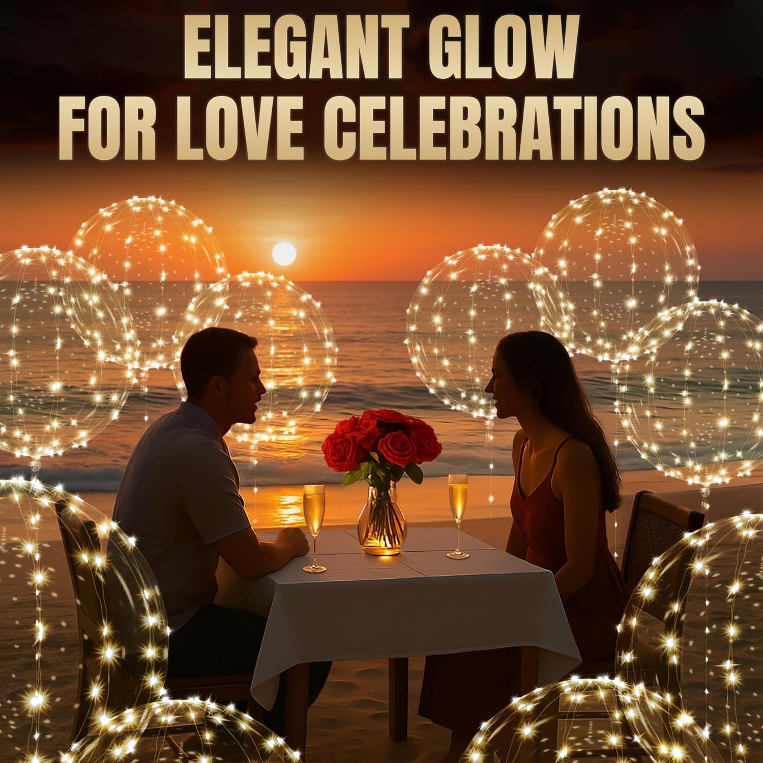 10PCS LED Balloons with String Lights Light Up for Indoor Outdoor Decor Clear