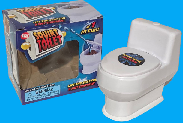 Funny SQUIRT TOILET Lift Seat Squirting Shoots Water Joke Prank Gag Gift Poop