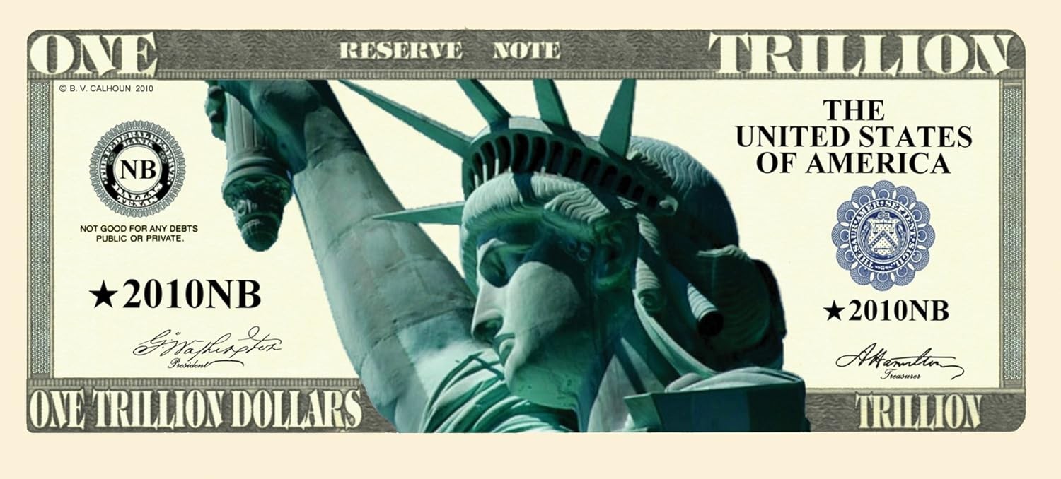 Trillion Dollar Novelty Dollar Bills – Pack of 100