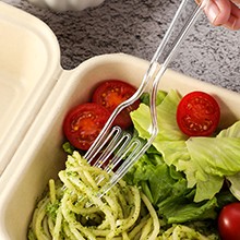 400 Count] Heavy Duty Plastic Forks, Premium Disposable Clear Forks, Durable