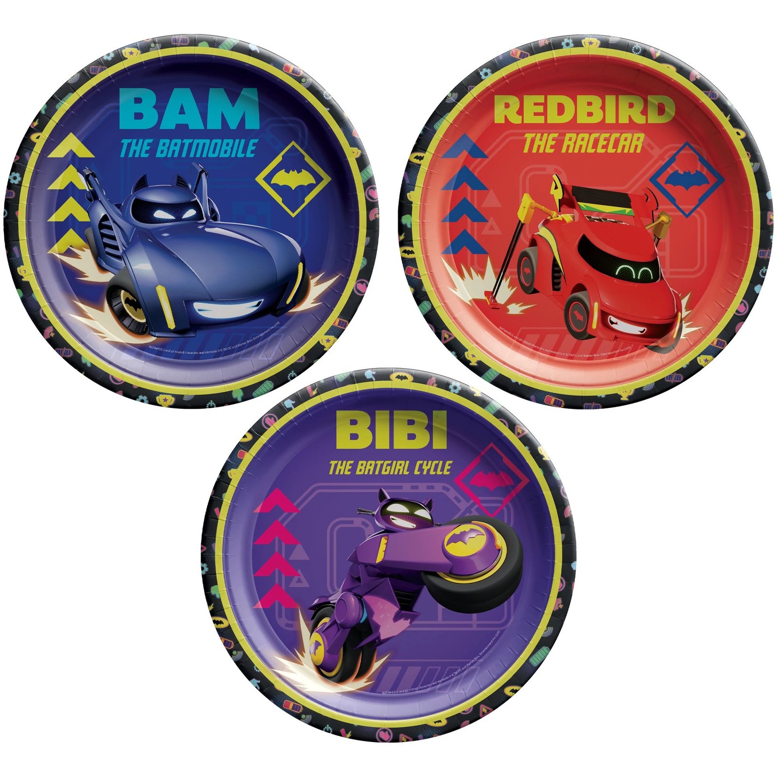 Batwheels DC Comics Batman Superhero Birthday Party 7″ Paper Dessert Plates