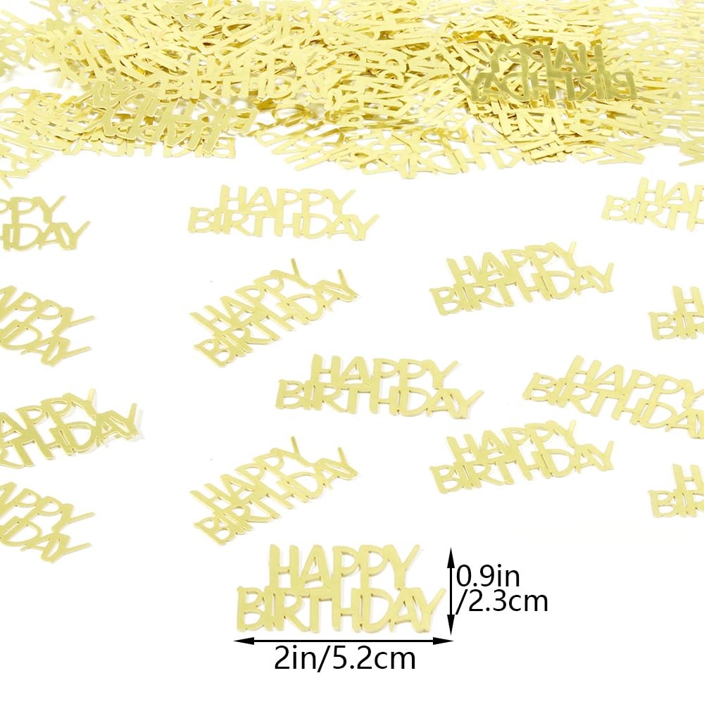 Happy Birthday Confetti, Gold Party Supplies, 100PCS Table Decor