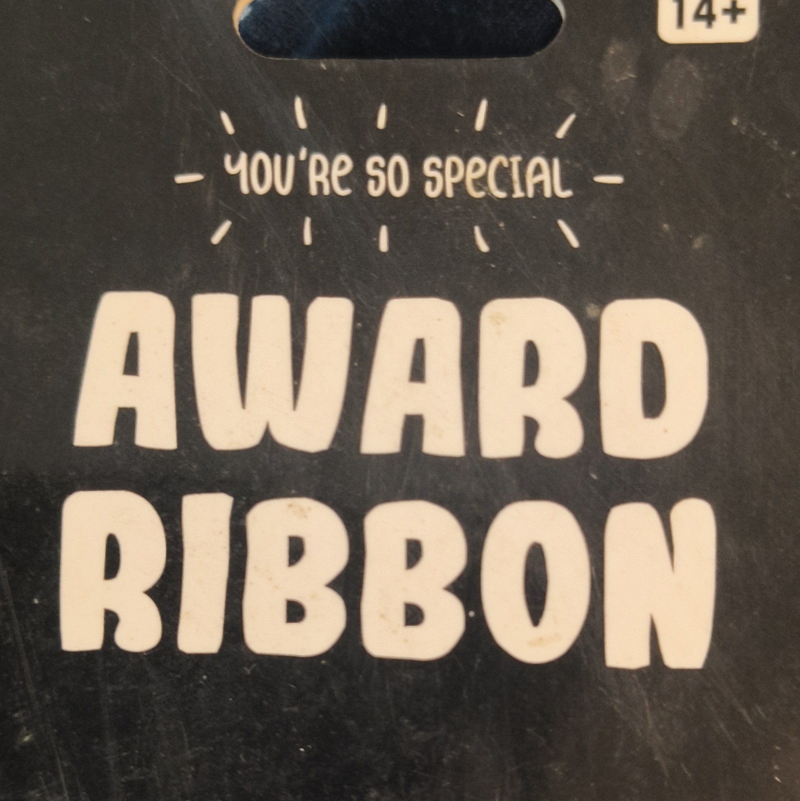 “Biggest Dick Award” Fabric Award Ribbon Blue/Yellow Adult Humor 18+ Party