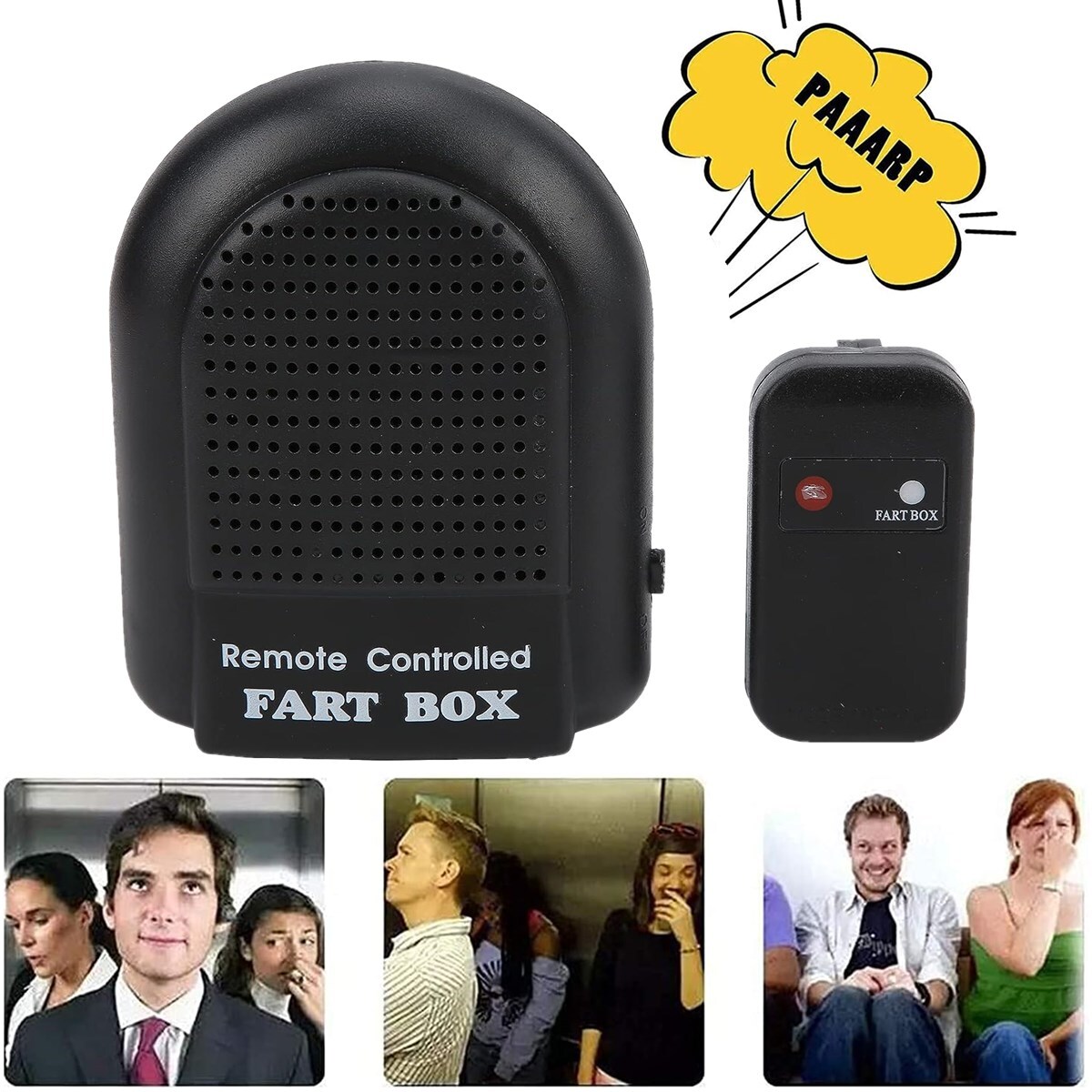 Electronic Fart Box Machine Remote Controlled Prank Joke Fun Fart Machine Box US