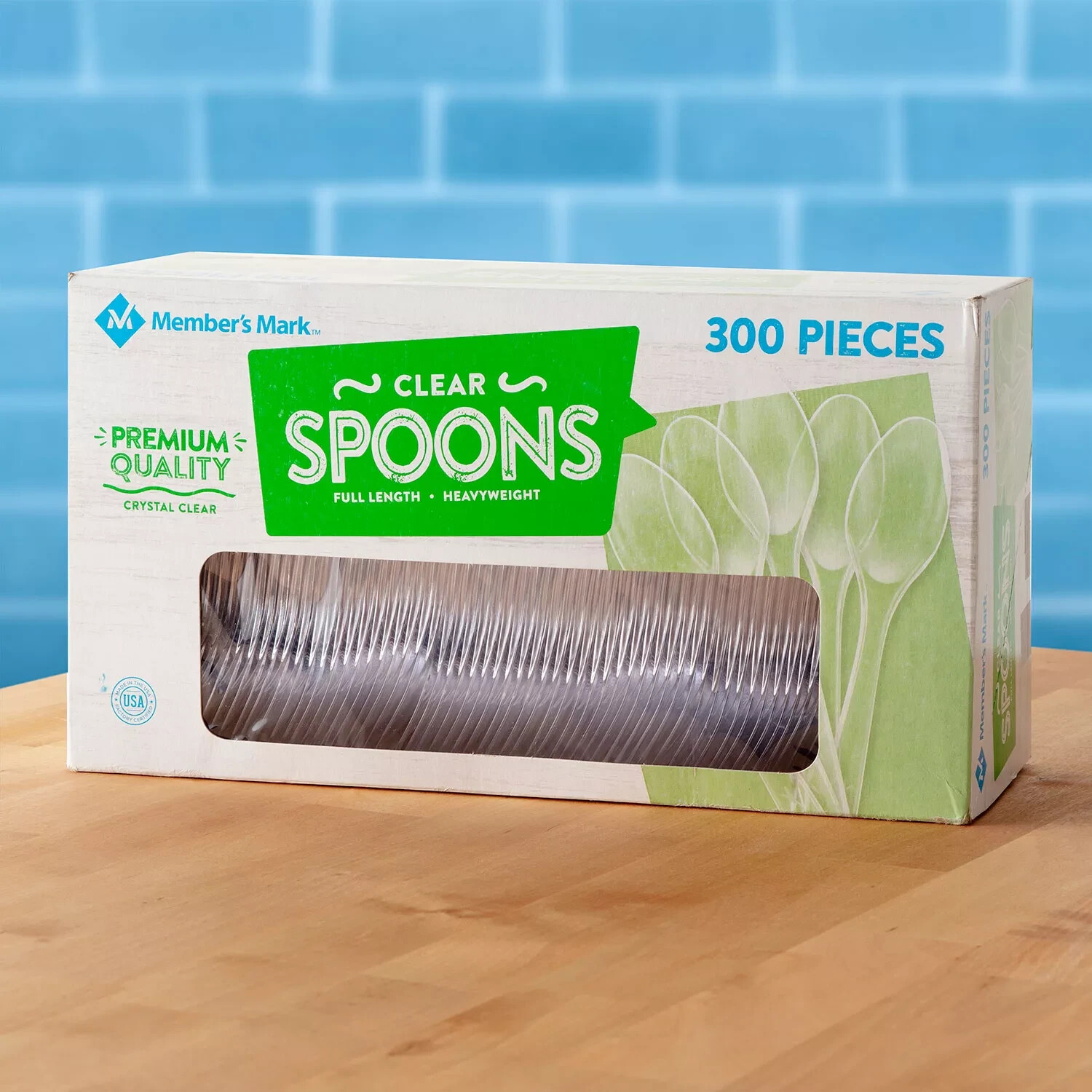 Member’s Mark Clear Plastic Spoons, Heavyweight (300 ct.) Great Price