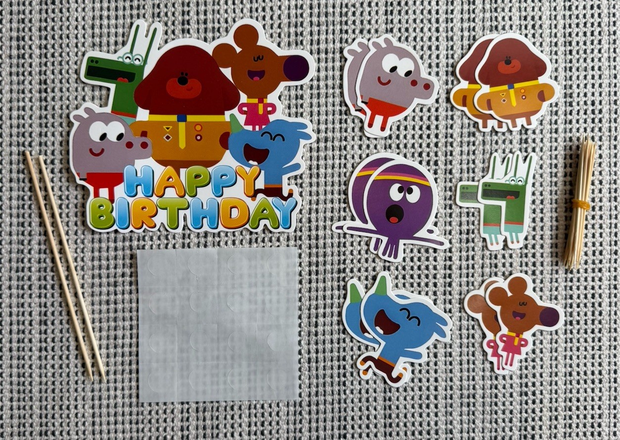 NEW 46Pcs Hey Duggee Happy Birthday Party Decor Banner Cake Toppers Balloons