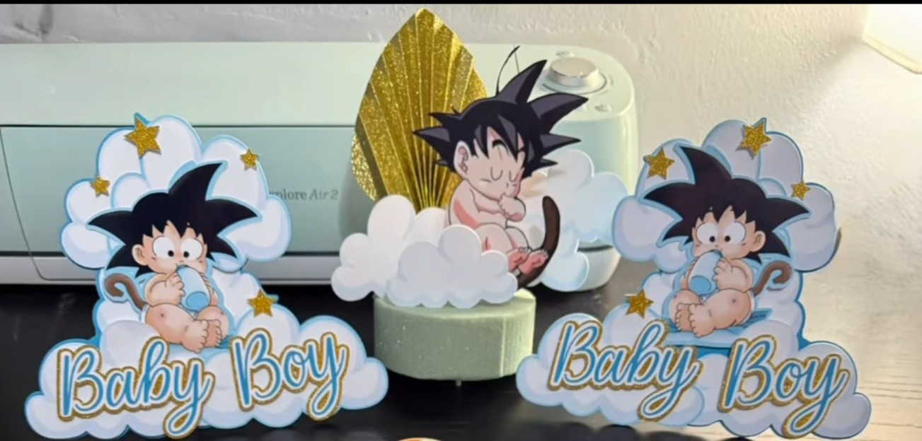 Dragon Ball Baby Shower Decoration, cake topper, table centerpiece, cupcake top