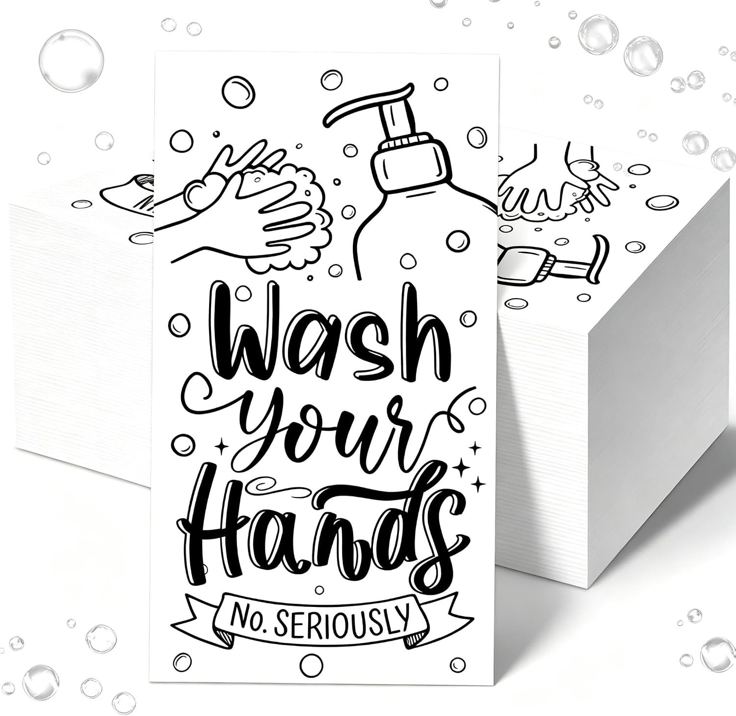 Disposable Hand Towels for Bathroom, 50 PCS Wash Your Hands Paper Napkins