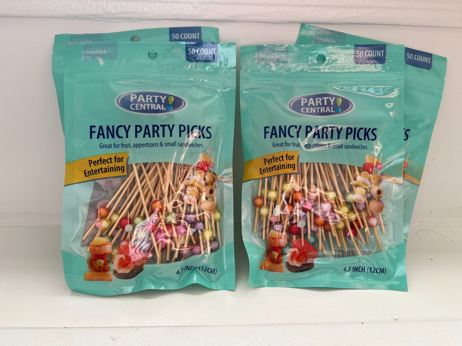 100 PCS Bamboo Cocktail Picks Fancy Toothpicks for Appetizers,Fruit ,4.7″ long