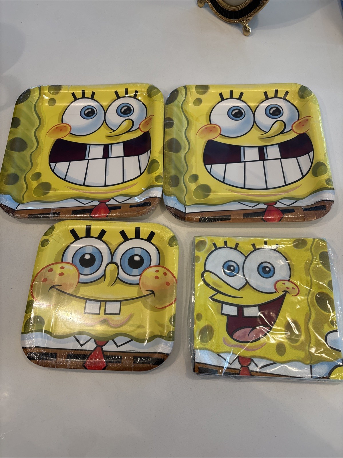 Vintage 2007 Sponge Bob SpongeBob Square Paper Birthday Party Set
