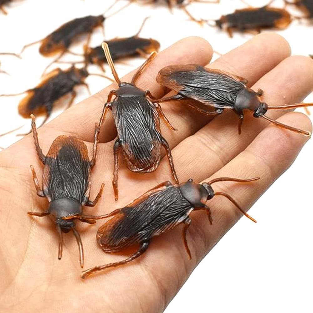 Perfect Prank Joke – 10pcs Realistic Rubber Cockroach Toys for All Ages