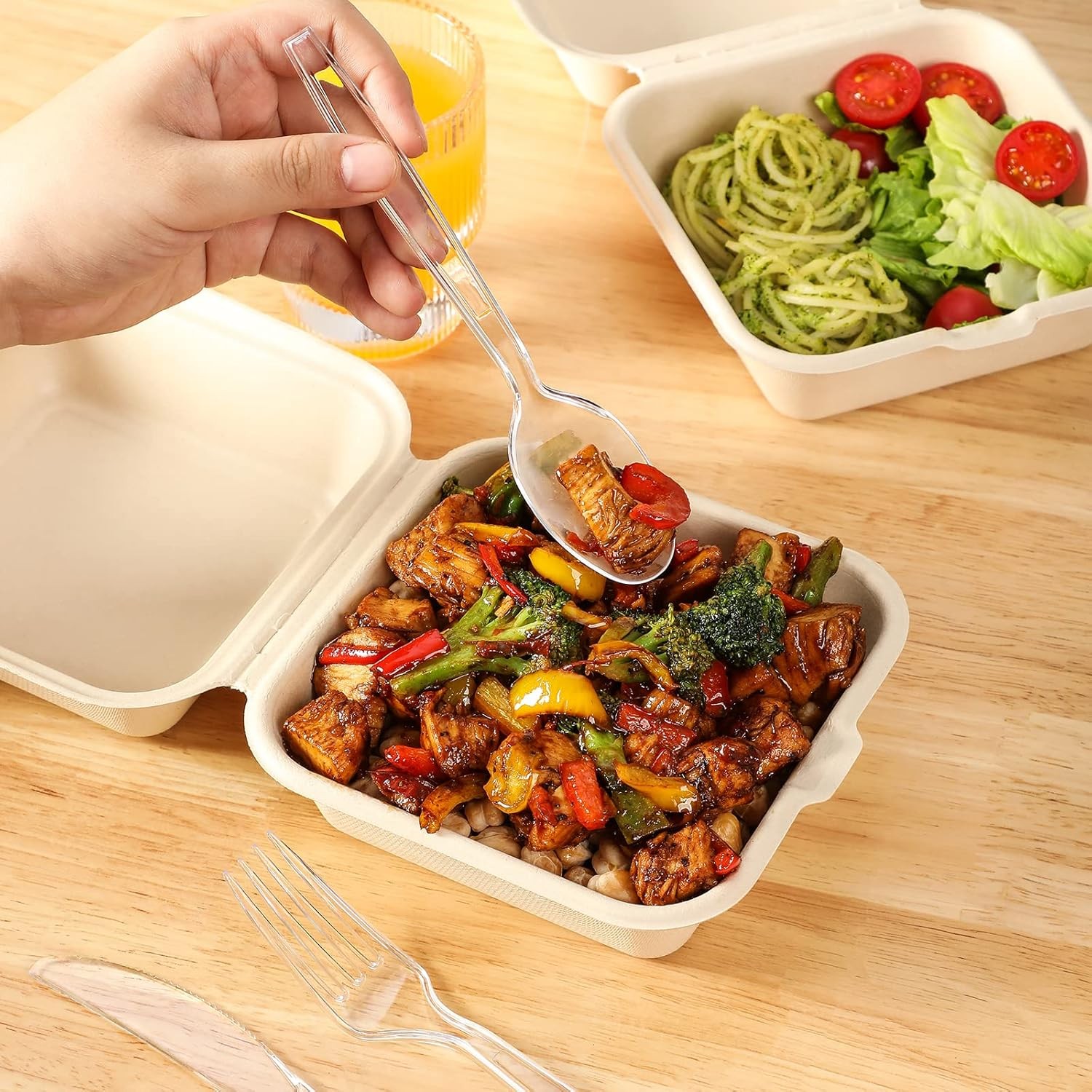 400 Count] Heavy Duty Plastic Spoons, Premium Disposable Spoons, Durable Plastic