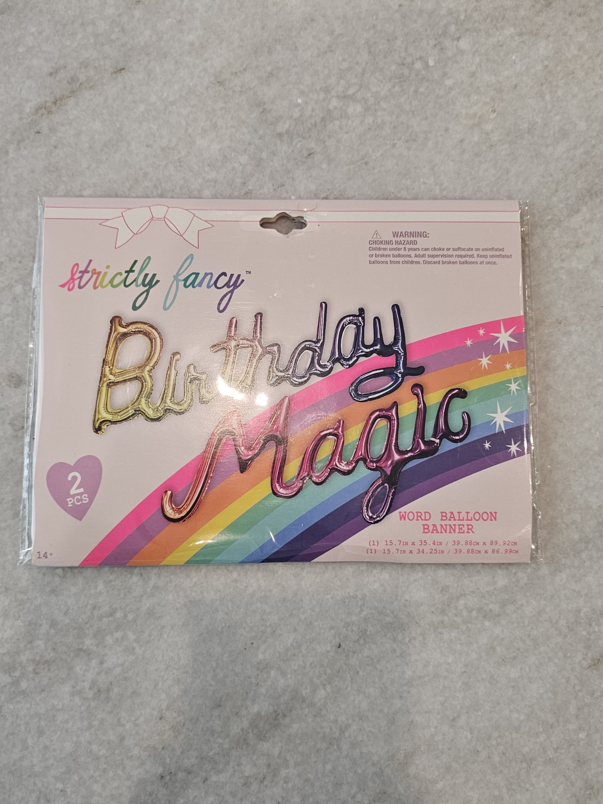 Strictly Fancy 22″ Foil Balloon Banner Colorful NEW