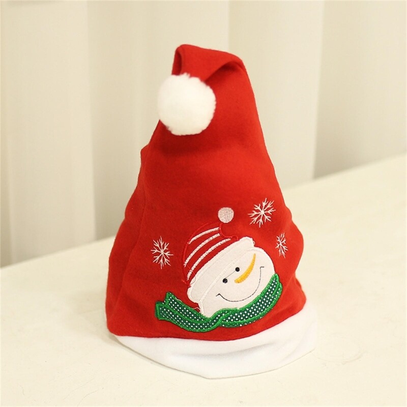Delicate Christmas Hat Santa Hat Holiday Hat for Adult,Unisex Comfort Hat