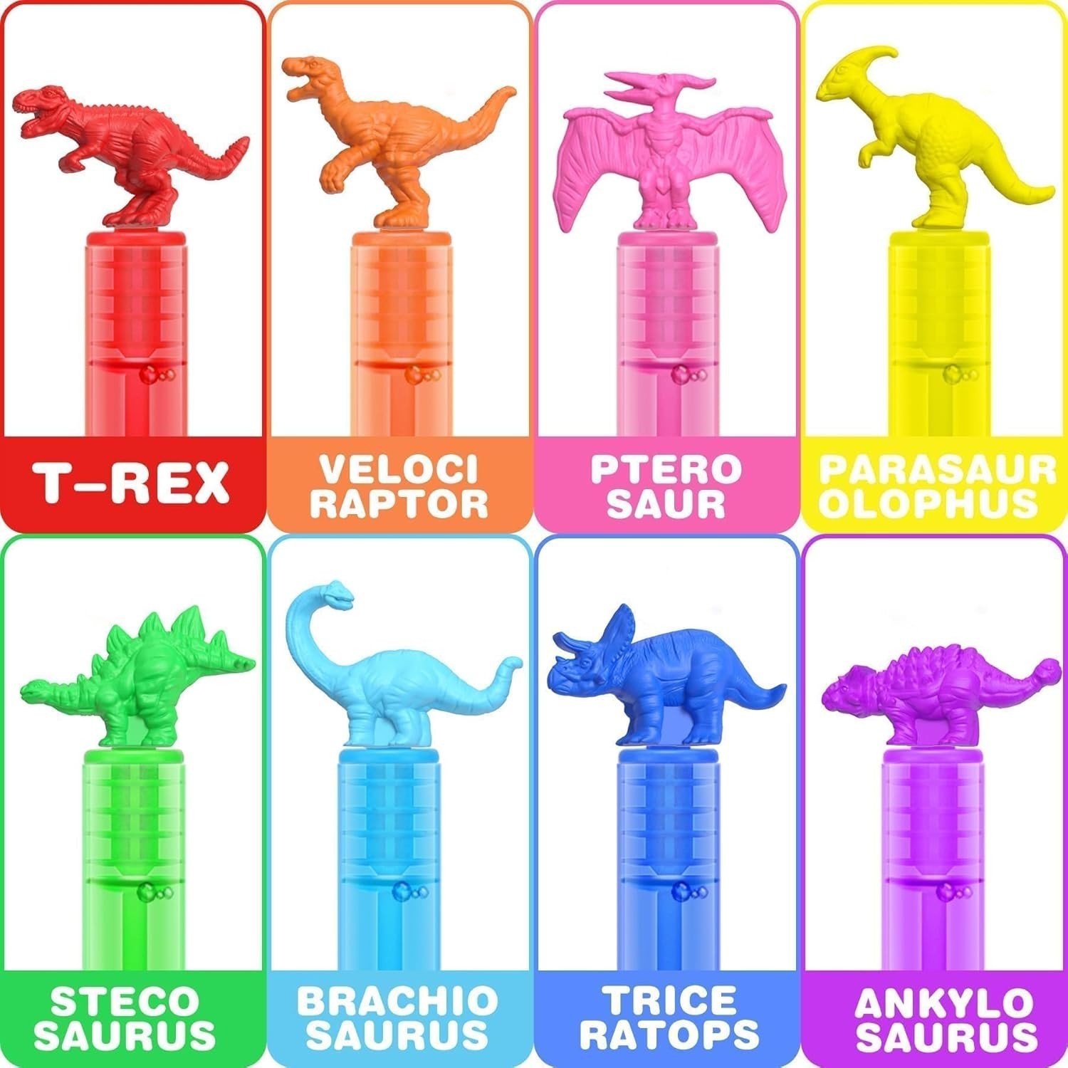 Vivid 32 Pack Dinosaur Bubble Wands – Engaging Multi-Color Party Supplies