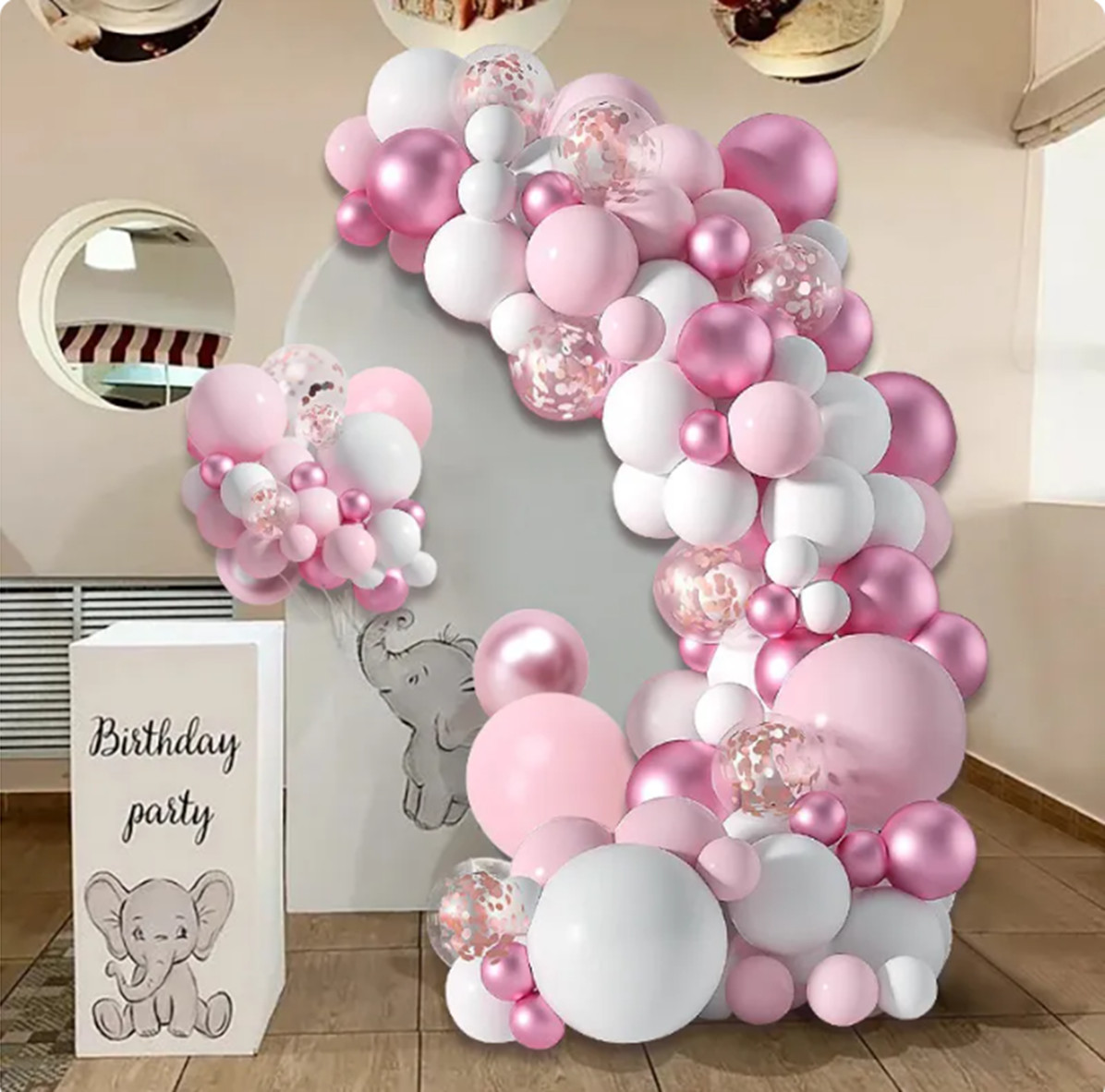 KIRBY STAR GAME pink foil balloon birthday party supplies centerpiece decoration
