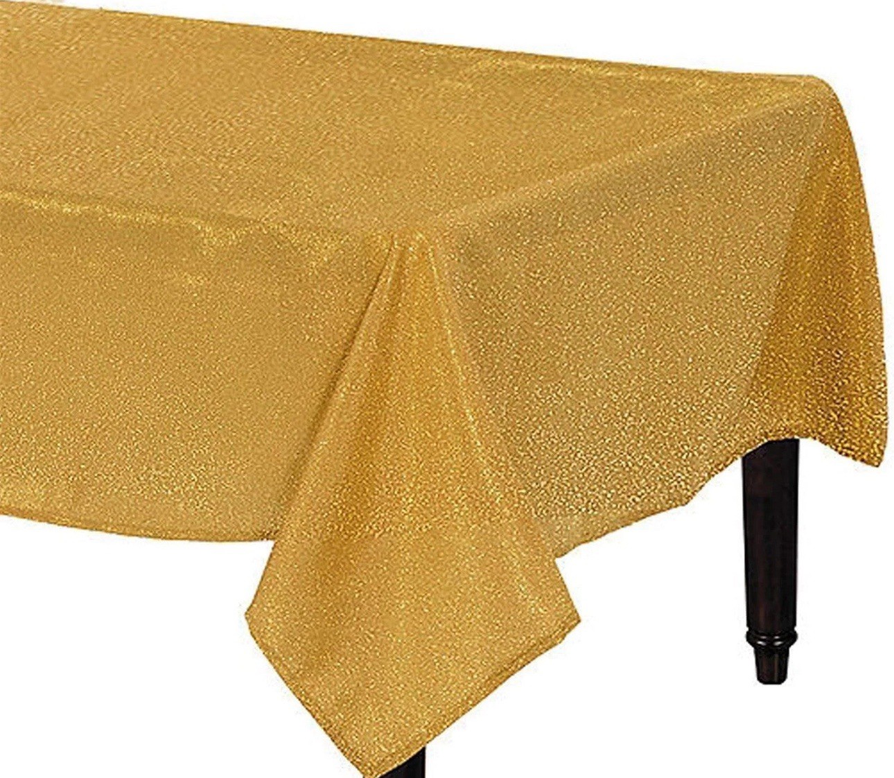 Metallic Solid Color Theme Party Decoration 60″x104″ Fabric Tablecover 4 COLORS