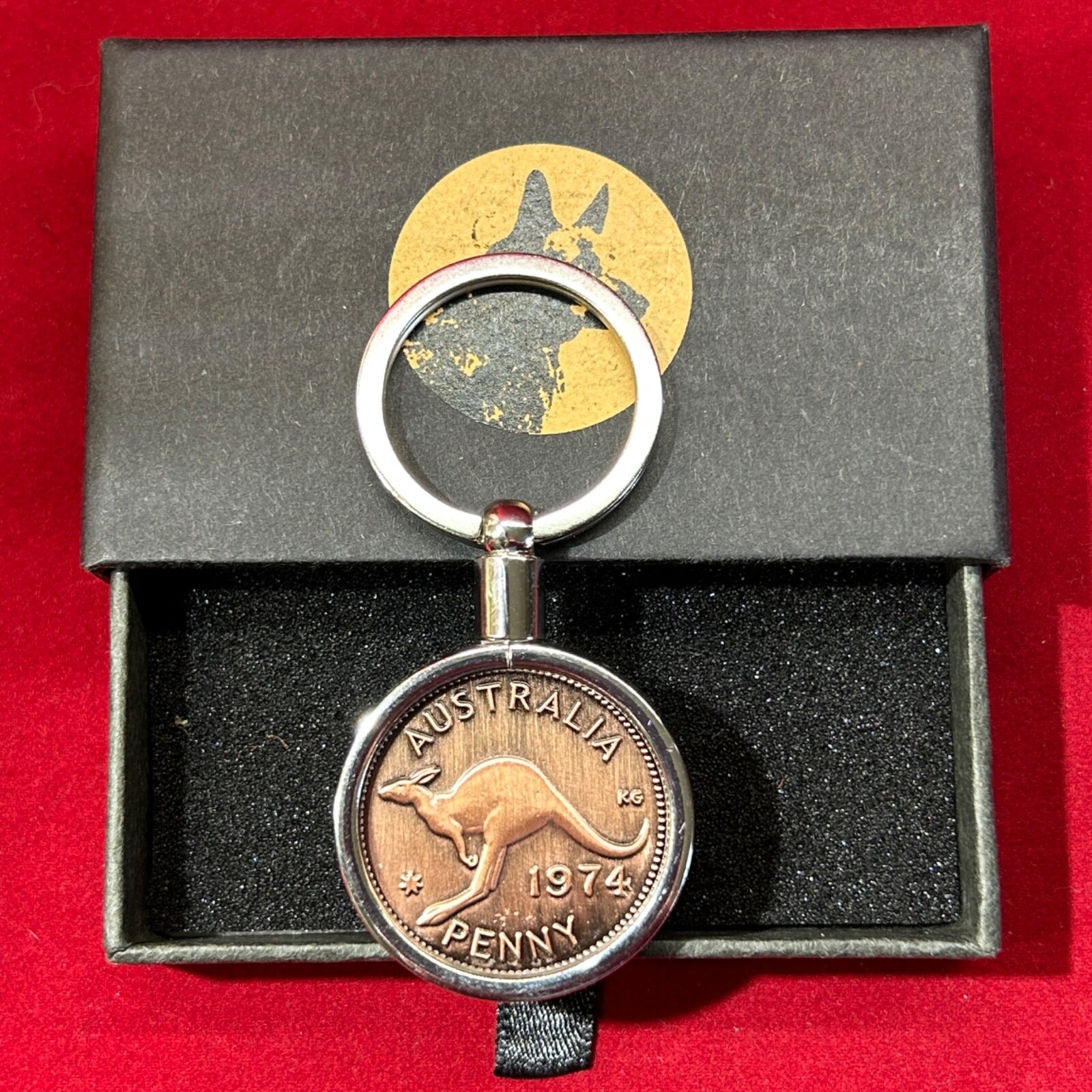 50th Birthday Anniversary Gift Present 1974 Australian Penny Keyring Key ring