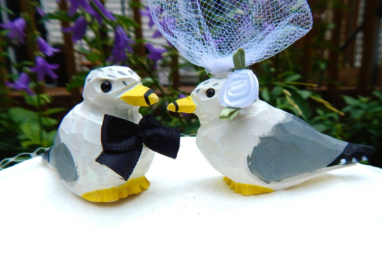 Seagull Wedding Cake Topper Love Birds Albatross Bride Groom Engagement Annivers