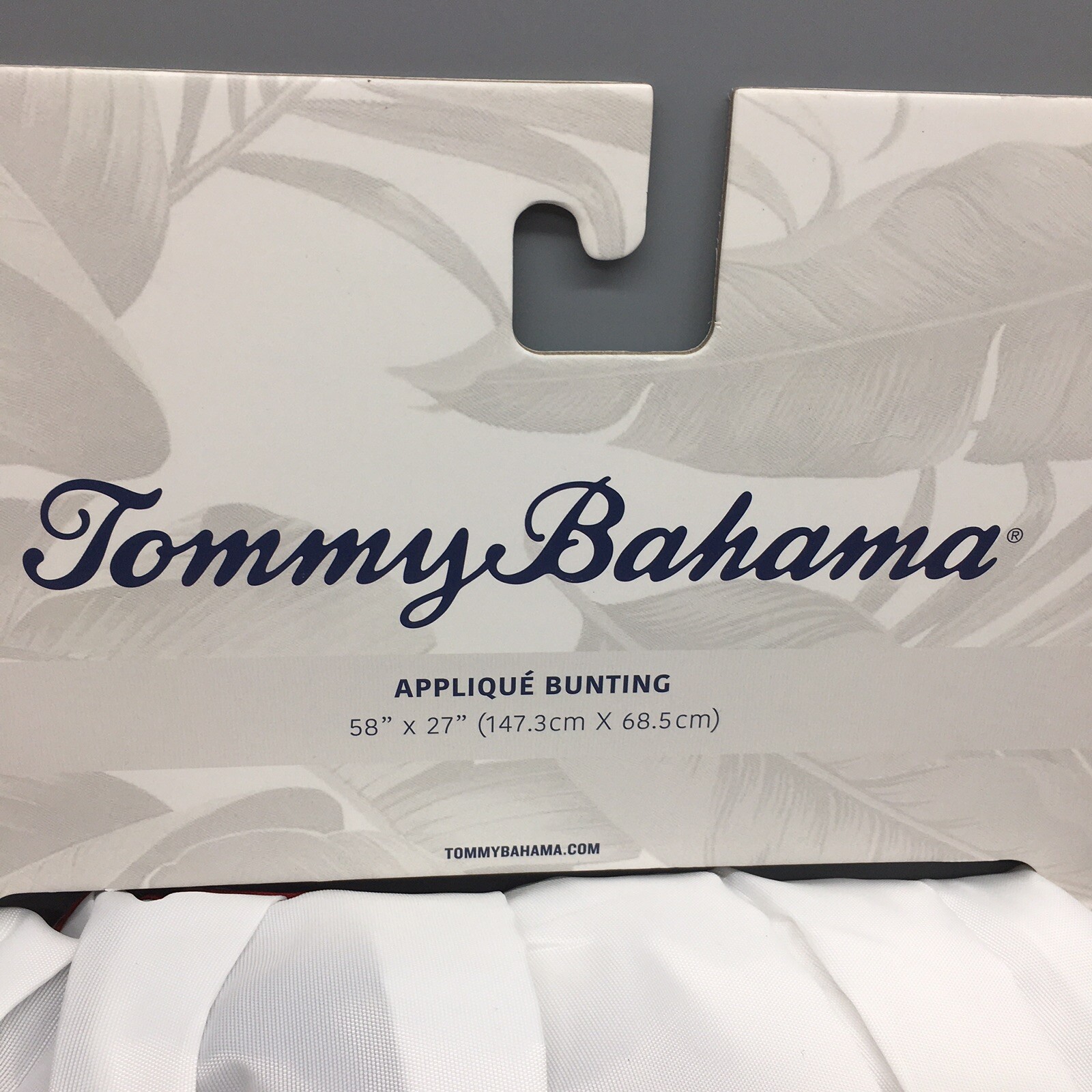 Tommy Bahama Bunting Embroidered Handcrafted American Flag 4th of July USA 58×27