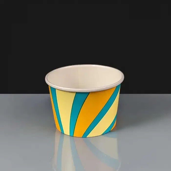 Go-Chill Disposable Ice Cream Cups Paper Dessert Tubs Sundae Serving Containers