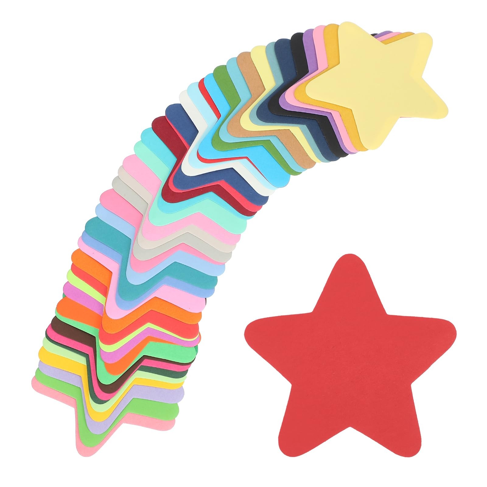 100 Pack Star Cutouts Paper Bulletin Board Decorations 3.4×3.4 Inch DIY