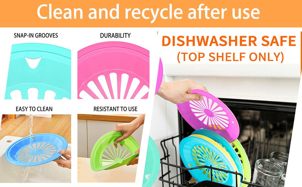 Paper Plate Holders 4 Packs with Snap-in Grooves 10.5 Inch Plastic Paper Plate