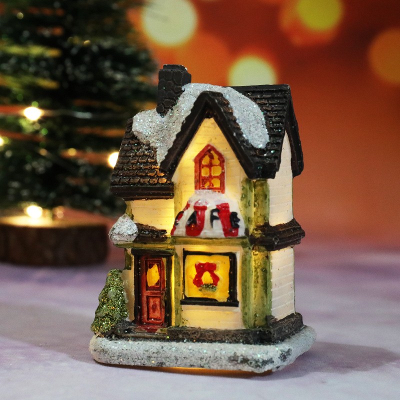 Unique Design Xmas Mini Illuminated House Christmas Party Decorations