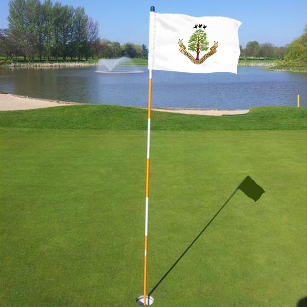 CARNOUSTIE GOLF LINKS PGA TOUR Golf Pin Regulation Tube Flag 13x20Inch