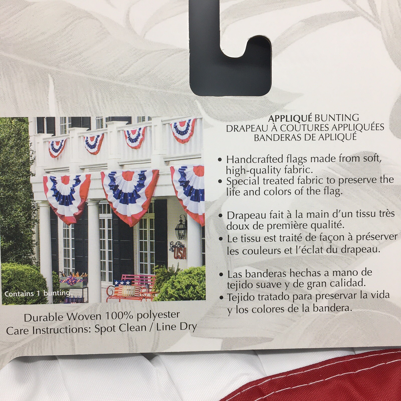Tommy Bahama Bunting Embroidered Handcrafted American Flag 4th of July USA 58×27