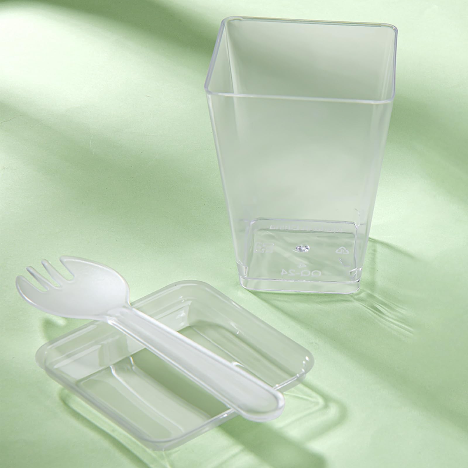 300 Pack 100 Set Clear Dessert Cups with Lids and Spoons, 5.4oz Mini Dessert …