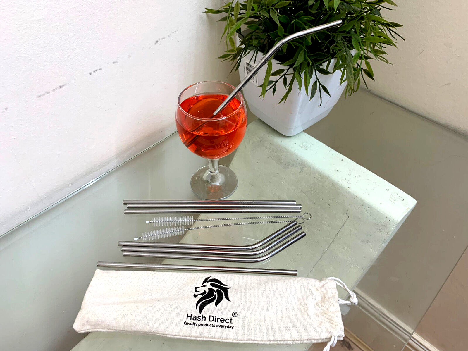 10 Ps Set Stainless Steel Eco Reusable Straws Stainless Steel Drinks Straw Party
