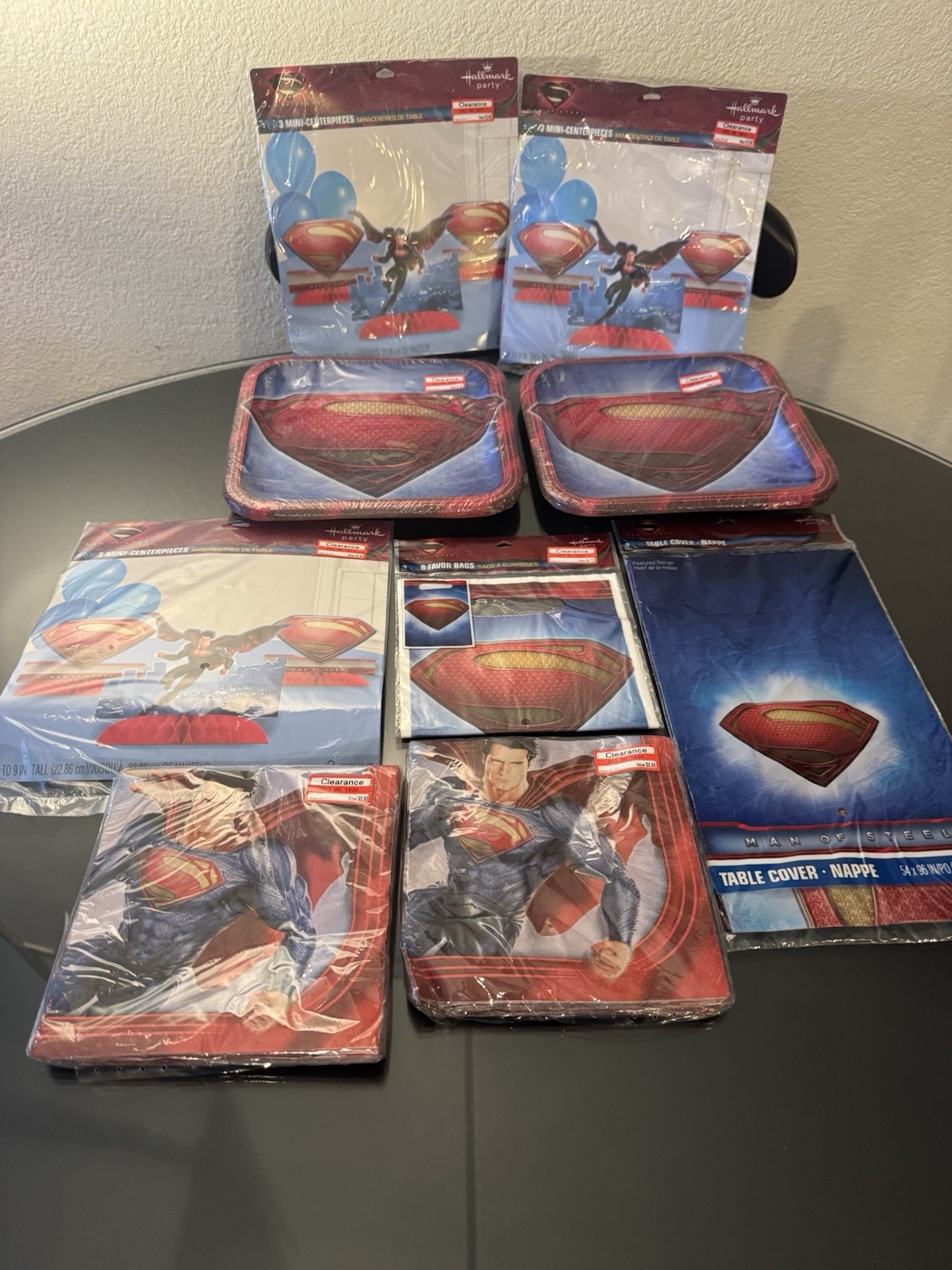 Superman Birthday Party Supplies Decoration Plates Napkins Table Cover Favor Bag
